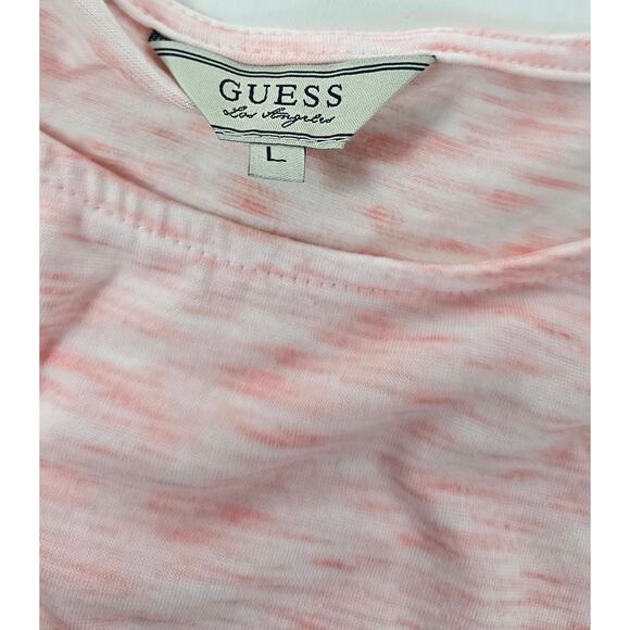 NWT Guess Peplum Top L Pink Padded Shoulders Cap Sleeve Studded Shirt punk rock - Picture 5 of 9